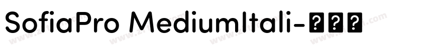 SofiaPro MediumItali字体转换